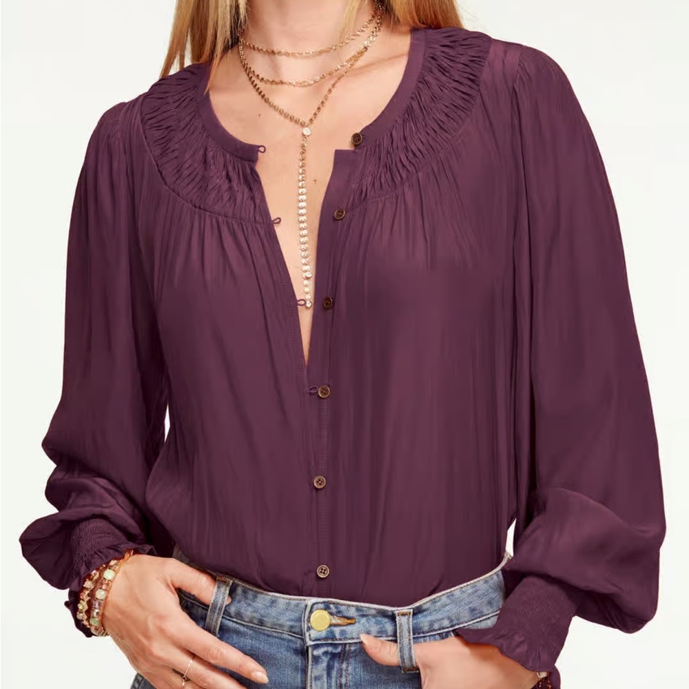 Ramy Brook Isla puff sleeve blouse